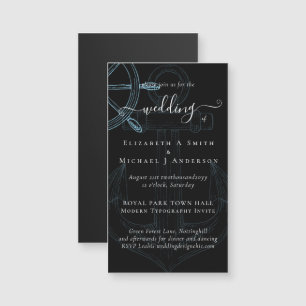 Hochzeiten von Nautical Ships Wheding Magnetkarte