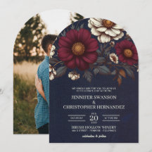 Hochzeiten von Navy Blue und Burgund