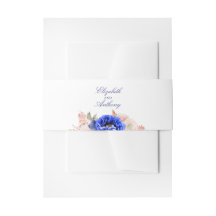 Hochzeiten von Navy und Pink Watercolor-Blume