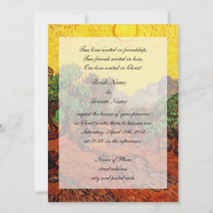 Hochzeiten von Religionen, Vincent van Gogh, Olive Einladung