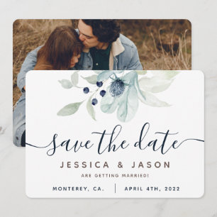 Hochzeiten von Wasserfarben speichern die Datumska Save The Date
