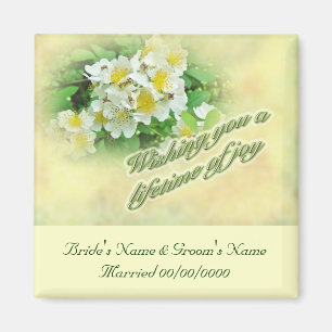 Hochzeiten wünschen Multiflora-Rose Magnet