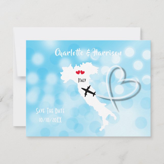 Hochzeiten Zielort Italien Save the Date (Vorderseite)