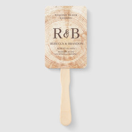Hochzeitfeier Rustikale Holzmonogrammbezeichnungen Fächer