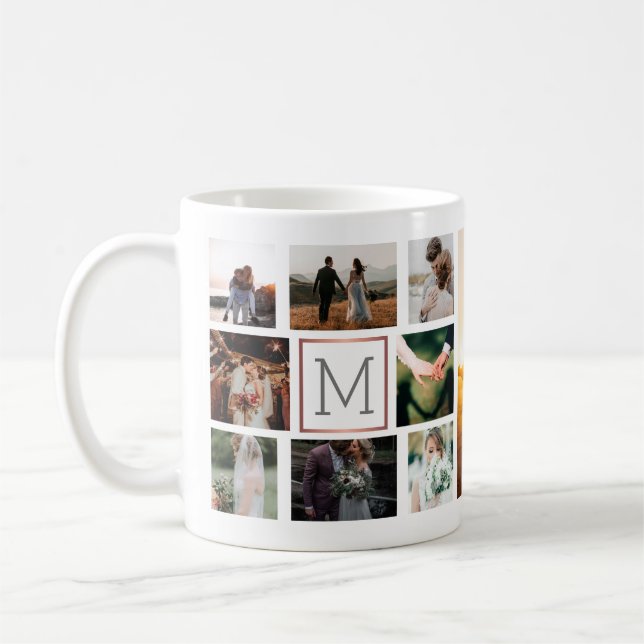 Hochzeitfokus-Monogramm Kaffeetasse (Links)