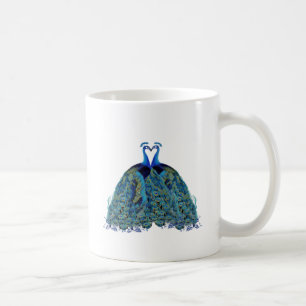 Hochzeitgeschenke mit Vintage-Pfauen beim Küssen Tasse