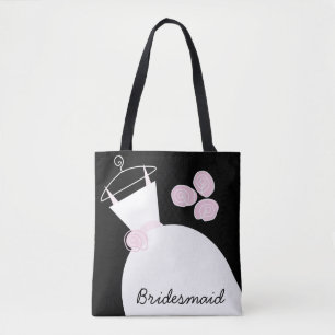 Hochzeitgown Pink Bridesmaid ganz schwarz