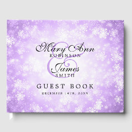 Hochzeitguestbook Lila Winter Wonderland Gästebuch