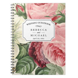 HochzeitGuestbook - Vintage botanische Blumen Notizblock