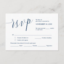 Hochzeitkalligrafie, Simple Navy Blue Script, UAWG