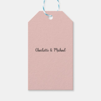 Hochzeitkalligraphie Elegante Rose Gold Schlichter Geschenkanhänger