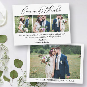 Hochzeitkalligraphie-Liebe Moderne Minimalistische Dankeskarte