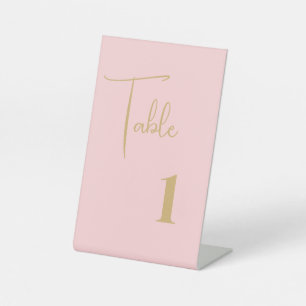 Hochzeitkarte für die Tischnummer Sockelschild