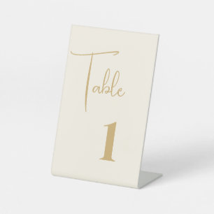 Hochzeitkarte für die Tischnummer Sockelschild