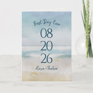 Hochzeitkarte für Ocean Watercolor Beach Karte