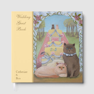 Hochzeitkatzen Gelb "12 x 12" Gästebuch
