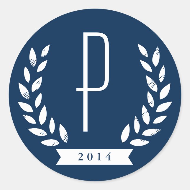 Hochzeitkleber Runder Aufkleber (Vorderseite)