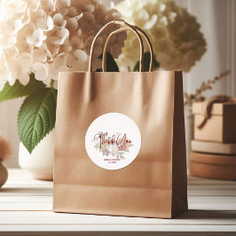 Hochzeitkleid Herbst Brautparty Vielen Dank Runder Aufkleber