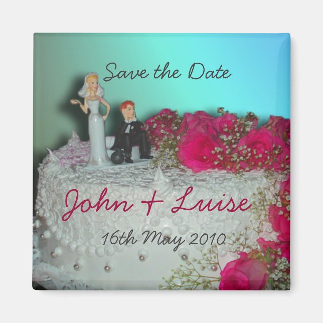 Hochzeitkuchenmagnet Magnet (Vorne)
