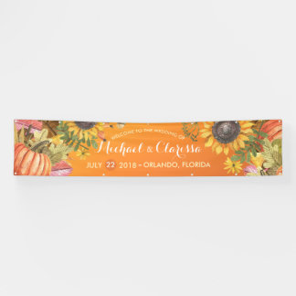 Hochzeitliche Begrüßung Ahorn Blätter Pumpkins Son Banner