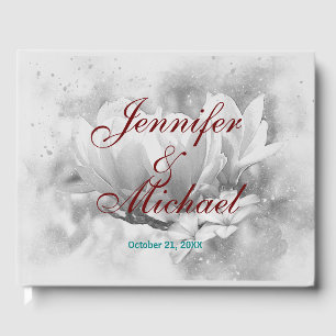 Hochzeitliche Berufliche klassische Blumenkalligra Gästebuch