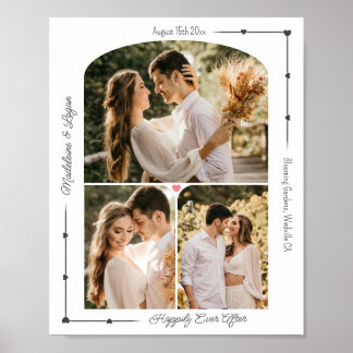 Hochzeitliche Bilderkollektion Moderne graue Herze Poster