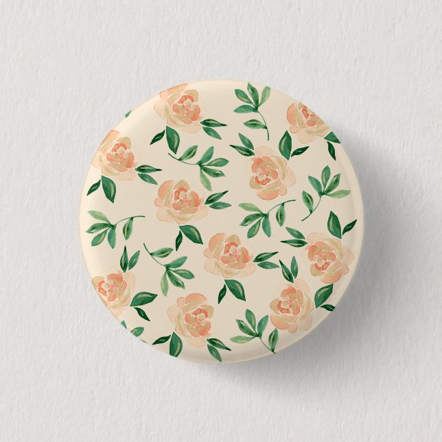 Hochzeitliche Blume Button (Vorderseite)