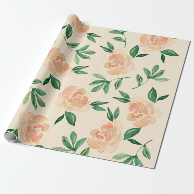 Hochzeitliche Blume Geschenkpapier (Ungerollt)