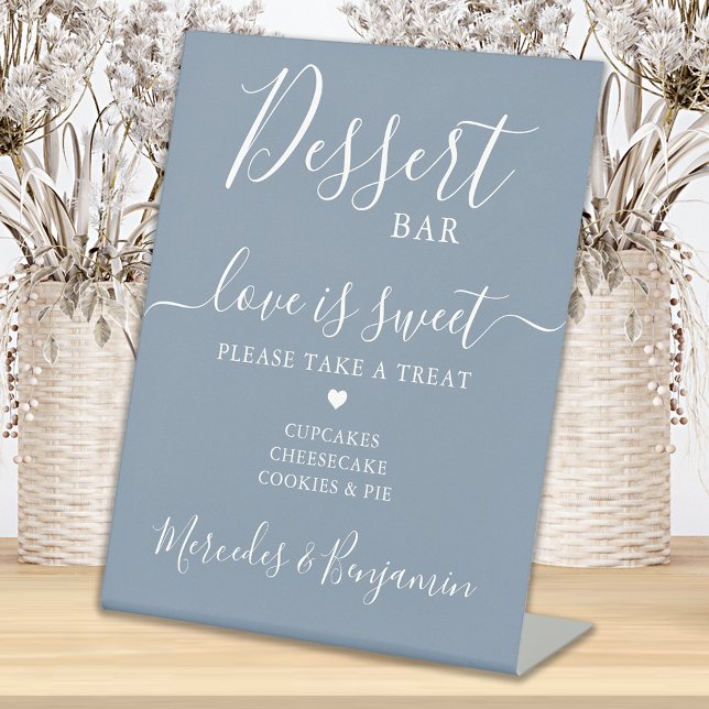 Hochzeitliche Dessert Bar Liebe Sweet Custom Dusty Sockelschild (Von Creator hochgeladen)