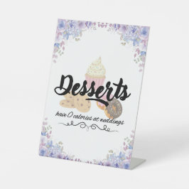 Hochzeitliche Dessertunterschrift Sockelschild