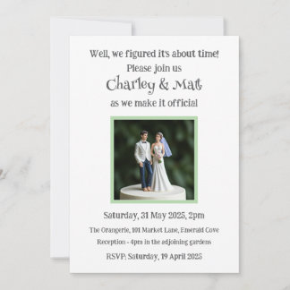 Hochzeitliche Einladung Bride Groom Cake Topper Qu