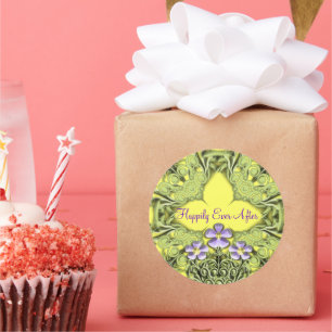 Hochzeitliche Liebe glücklich für immer Runder Aufkleber