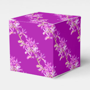 Hochzeitliche lila Orchideen-Blume Geschenkschachtel