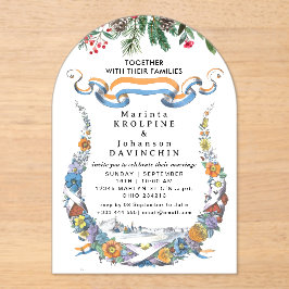 Hochzeitliche moderne Kalligrafie - Akryllische Ei Acryleinladungen