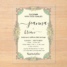 Hochzeitliche moderne Kalligrafie - Akryllische Ei Acryleinladungen