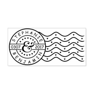 Hochzeitliche Personalisierte Namen Rett Datum Pos Gummistempel