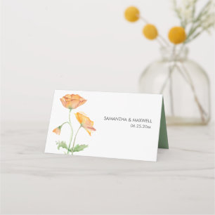 Hochzeitliche Platzkarten Orangefarbenes Wasser