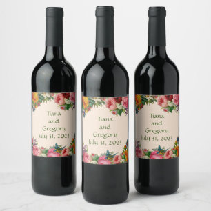 Hochzeitliche Probe Wine tasting in der Fattoria M Weinetikett