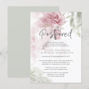 Hochzeitliche Rose Wasserfarbe Rosa Flora Einladung