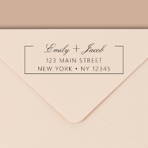 Hochzeitliche Rücksendeadresse Minimalistisch Mode Permastempel