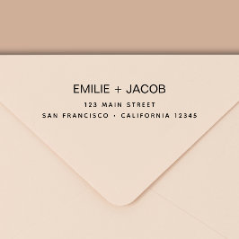 Hochzeitliche Rücksendeadresse Minimalistisch Mode Permastempel