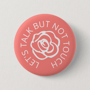 Hochzeitliche soziale distanzierende Rose Button