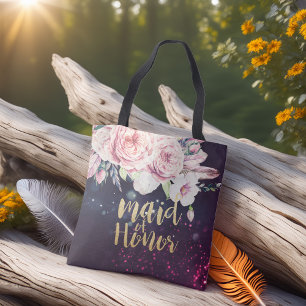 Hochzeitliche Trauzeugin Blumenzauber Lila Lichter