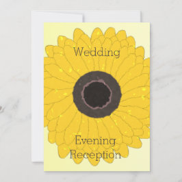Hochzeitlicher Abend Empfang Gelbe Sonnenblume Einladung