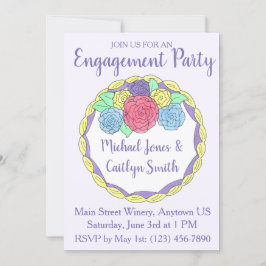 Hochzeitlicher Brautparty-Engagement-Partei Blumen Einladung