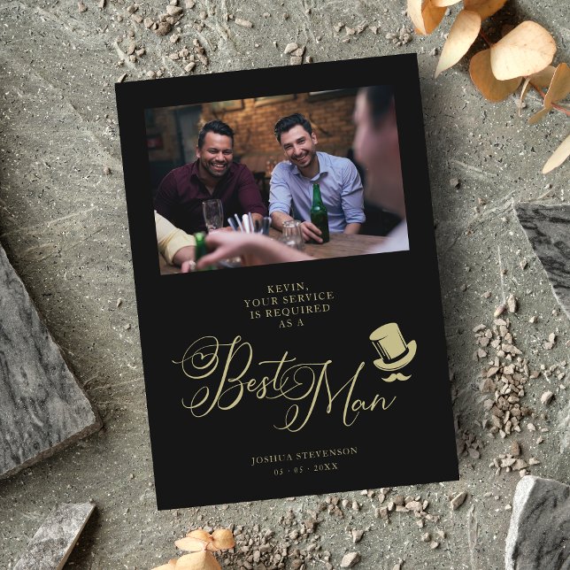 Hochzeitlicher Trauzeuge Funny Foto Vorschlagskart (Von Creator hochgeladen)