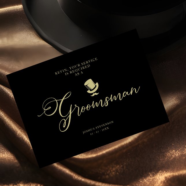 Hochzeitlicher Trauzeuge Minimalistische Vorschlag (Groomsman Funny Wedding Minimalist Proposal Card. )