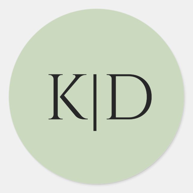 Hochzeitlicher Umschlag Aufkleber | Braut und Bräu (Vorderseite)