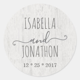 Hochzeitlicher Umschlag Aufkleber | Rustikale Roma