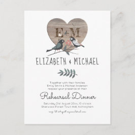 Hochzeitliches Abendessen mit Probe in engravierte Postkarte